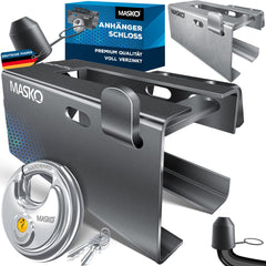 MASKO® Aanhangerslot met scharniersysteem - Diefstalbeveiliging - Antraciet
