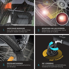 Fietskar kinderen - Fietsaanhanger - tot 40kg - Zwart