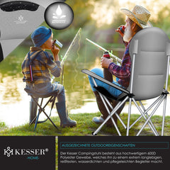 KESSER® Campingstoel - Visstoel - Vouwstoel - Grijs