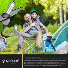 KESSER® Campingstoel - Visstoel - Vouwstoel - Grijs