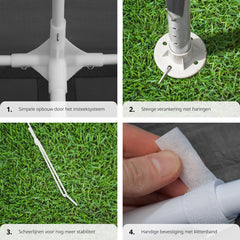 Partytent - 3x6m - Paviljoen - Grijs - Tectake •