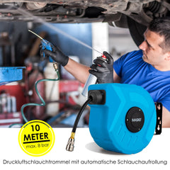 Automatische Luchtslanghaspel - Luchthaspel - 10 meter - Blauw