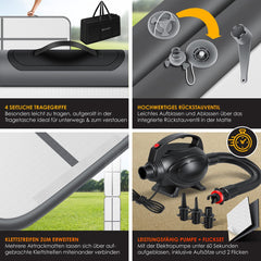 KESSER® Gymnastiekmat - Airtrack - Turnmat - 3M - Antraciet •