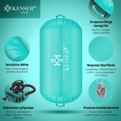 KESSER® Airtrack Turnmat - Gymnastiek Rol - 120x90cm - Mintgroen