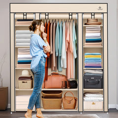 KESSER® Kledingkast - Opvouwbaar - 150x45x175cm - Beige