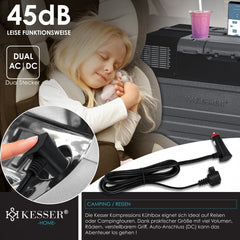 Compressor Koelbox elektrisch - Coolbox - Frigobox - 42L - Zwart •