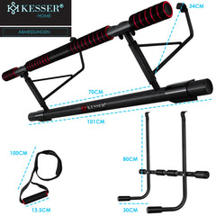 KESSER® Pull up bar - Optrekstang - Zonder schroeven - Rood