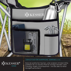 KESSER® Campingstoel - Visstoel - Vouwstoel - Grijs