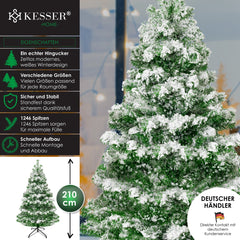 KESSER® Kunstkerstboom - Kerstboom - Kunstmatige Kerstboom van PE - Sneeuw, 210cm