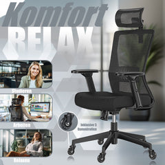 KESSER® Ergonomische Bureaustoel - Gamestoel - Office Chair - Zwart
