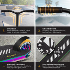 KESSER® Stuntstep - Step voor Volwassenen en Kinderen - Regenboog •