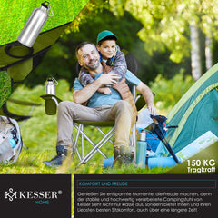KESSER® Campingstoel - Visstoel - Vouwstoel - Khaki
