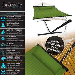 KESSER® Hangmat - Voor 2 personen - Tot 200kg - Khaki