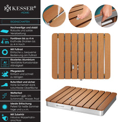 KESSER® Tuindouche met voetpedaal - Buitendouche - 70x55cm - Vierkant - Bruin