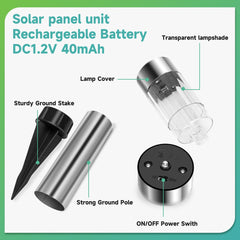 Solar Tuinverlichting - Buitenverlichting - Zonneenergie - Zilver - Aigostar •