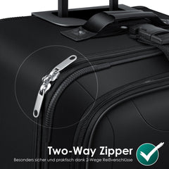 KESSER® Reiskofferset - 4-delig - Trolley - Kofferset - Zwart •