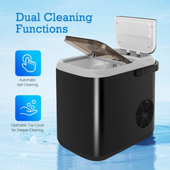 IJsblokjesmachine – 14kg/24 uur – IJsmachine - IJsblokjesmaker - Zwart - Aigostar •