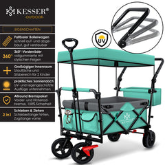 KESSER® Bolderkar - Opvouwbaar - Bolderwagen - Mintgroen