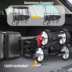 KESSER® Bolderkar - Opvouwbaar - Bolderwagen - Zwart •