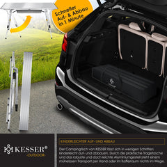 KESSER® Campingtafel inklapbare Tafel - Vouwtafel voor Buiten en Camping 120 x 70 cm - Zilver