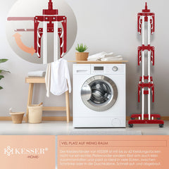KESSER® Droogrek inklapbaar - Wasrek - Wit / Rood