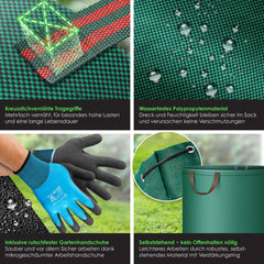 KESSER® Tuinafvalzak - Sterke Tuinzak - Bladzak - 3x272L - Groen