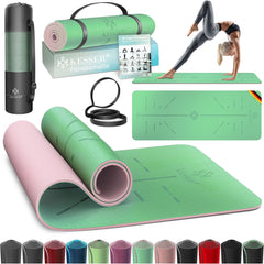 Yoga mat - Fitness mat - Sport mat - Anti slip - Extra dik - Groen