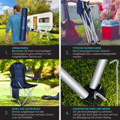 KESSER® Campingstoel - Visstoel - Vouwstoel - Marineblauw