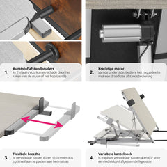 Elektrische lattenbodem - Verstelbare rugleuning - 110x243x62cm - Tectake®