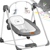 Wipstoel - Babyschommel - Baby Swing - max 9kg - Antraciet - KIDIZ®