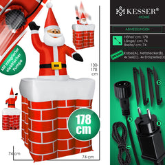 KESSER® Opblaasbare Kerstman - Kerstverlichting - Kerstdecoratie