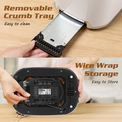 Broodrooster - Toaster - 2 sleuven - 800W - Beige •