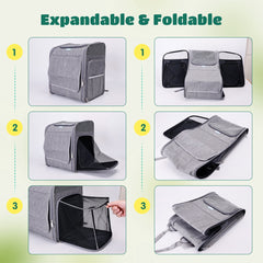 Hondenrugzak – Draagtas Hond – Reismand Kat – 33.5x27x39 cm – Nobleza