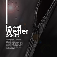 KESSER® Weersbestendige Parasolhoes - Afdekhoes Parasol - Parasolhoes met Rits - Beschermkap 3m Ø - Zwart