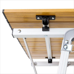 AREBOS campingtafel 90 x 51,5 cm roltafel aluminium klaptafel outdoor bruin