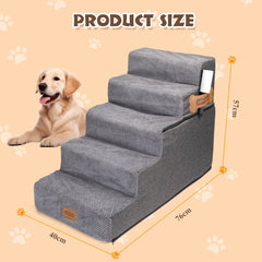 Hondentrapje voor honden - 40x76x57 cm - Grijs - Nobleza