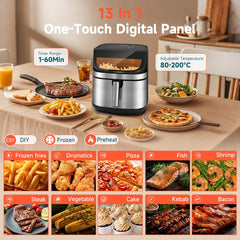 Airfryer XXL - heteluchtfriteuse - 8,8L - 2200W - Zwart •