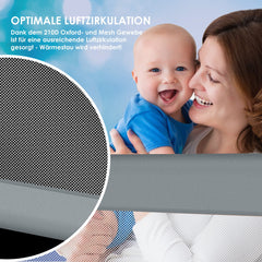 Bedhekje - 150 cm - Bedrand - Bedrail - Bedrek - Lichtgrijs - KESSER®