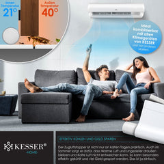 KESSER® Tochtstrip set van 3 - Tochtstopper kan op maat worden gesneden Tochtband tot 95 cm Geschikt voor alle deuren Tochtrol afwasbaar Tochthond tochtwering bescherming tegen geluid en tocht - Wit