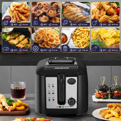 Frituurpan - Friteuse - Geurfilter - 1650W - Zwart - 2.5L - Aigostar •