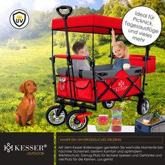 KESSER® Bolderkar - Opvouwbaar - Bolderwagen - Rood