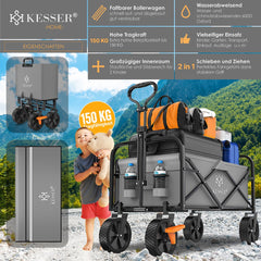 KESSER® Bolderkar - Opvouwbaar - Bolderwagen - Grijs
