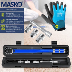 MASKO® Momentsleutel - 6-delig set - 40-210Nm - Blauw