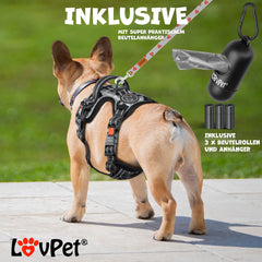 LOVPET® Reflecterende Hondentuigje - Hondenharnas - Grijs - M