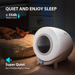 Automatische Kattenbak XXL - 80L - Zelfreinigende Kattenbak - Incl. App - Nobleza •