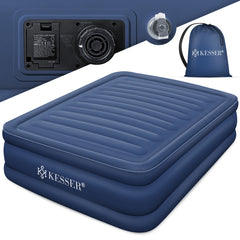 Luchtbed - 2 Persoons - Luchtmatras met pomp - Opblaasbed - Blauw - KESSER®