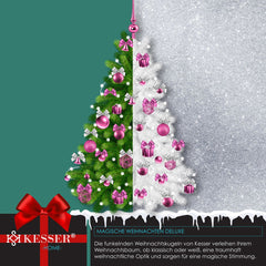 Kerstballen plastic 102-delige Kerstversiering Set - Kerstboomversiering Kerstboom Decoratie - Roze - KESSER®