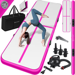 KESSER® Gymnastiekmat - Airtrack - Turnmat - 4M - Roze •