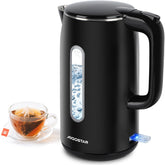 Waterkoker - Retro - Elektrisch - 1.7L - 2200W - Zwart •