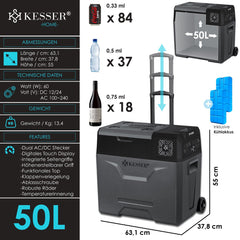 Compressor Koelbox elektrisch - Coolbox - Frigobox - 50L - Zwart